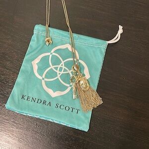 Kendra Scott, long charm necklace, gold